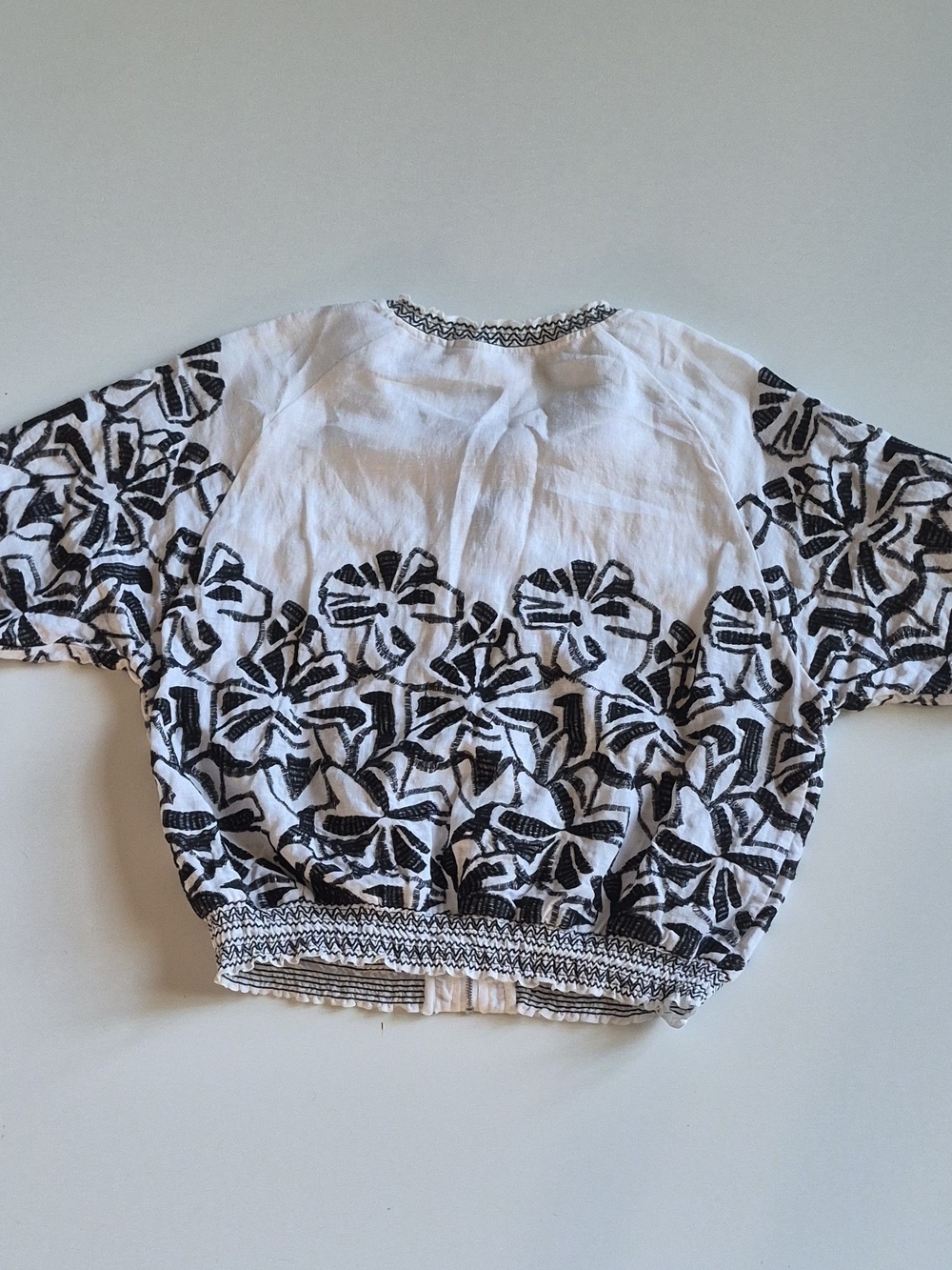 Chico's Black & White Floral Embroidered Jacket - Picture 3 of 6